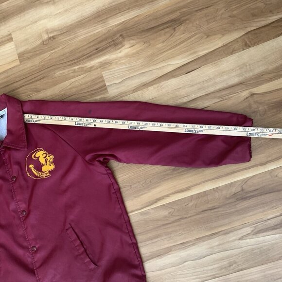 Florida State University FSU Windbreaker Men’s XL Garnet Red 1970's Chalk Line - Picture 11 of 15